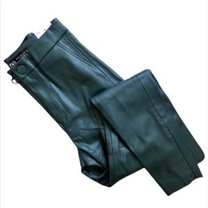 ZARA new ankle deep leather pants